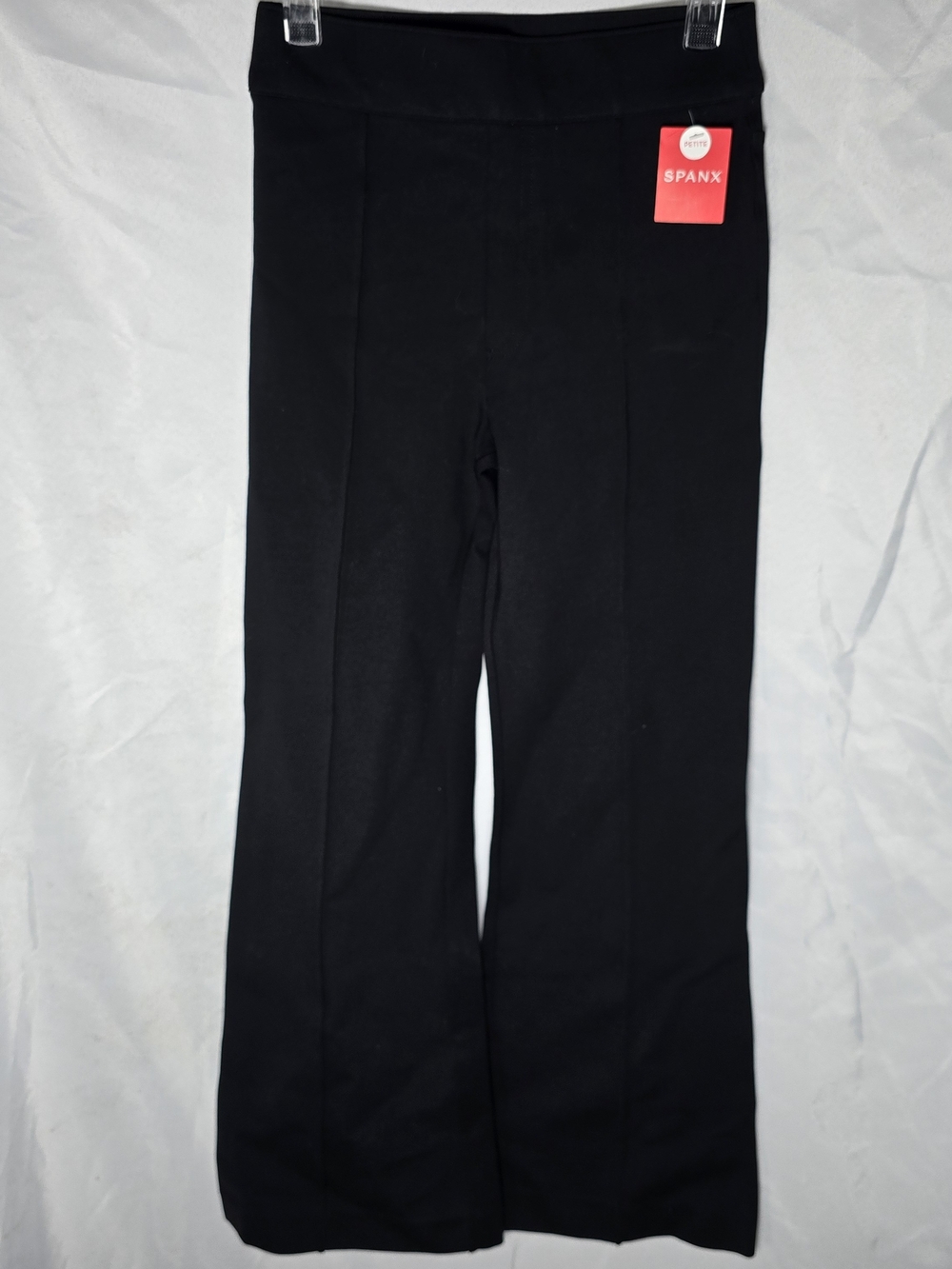 Spanx Black Pull-On Hi-Rise Stretch Flare Wide Leg Ponte Career Work Pants Sz XS